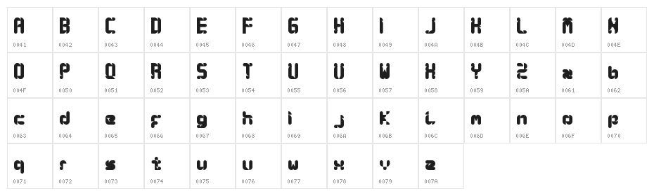 syny! Regular Character Map