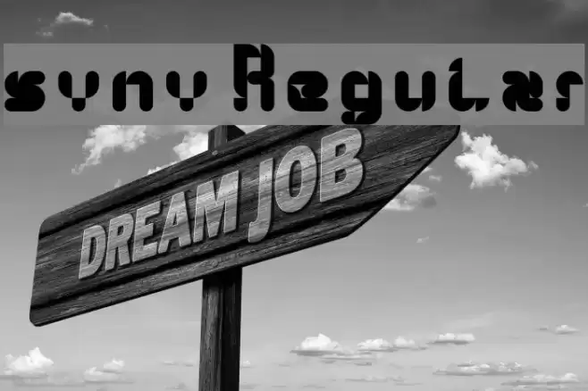 syny! Regular Font examples