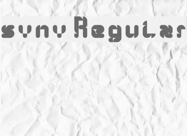 syny! Regular Font examples