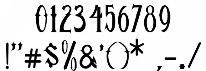 synyster Regular Font OTHER CHARS