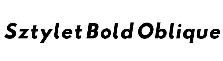 Sztylet Bold Oblique Font