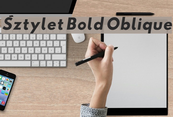 Sztylet Bold Oblique Font examples