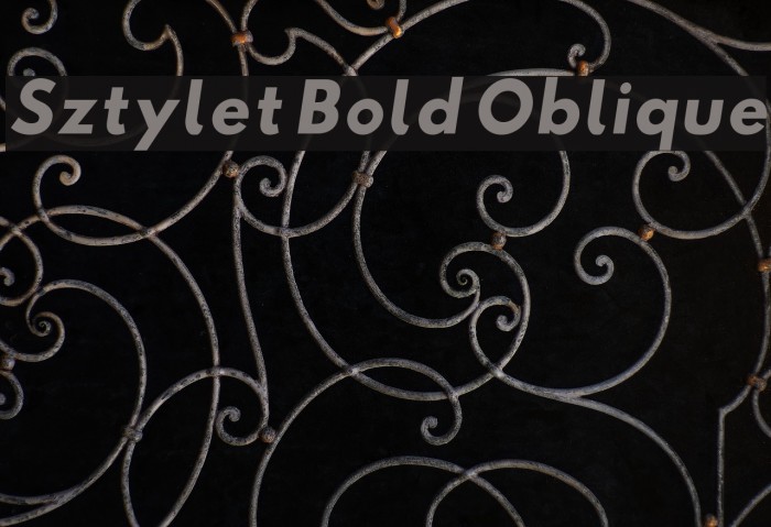 Sztylet Bold Oblique Font examples