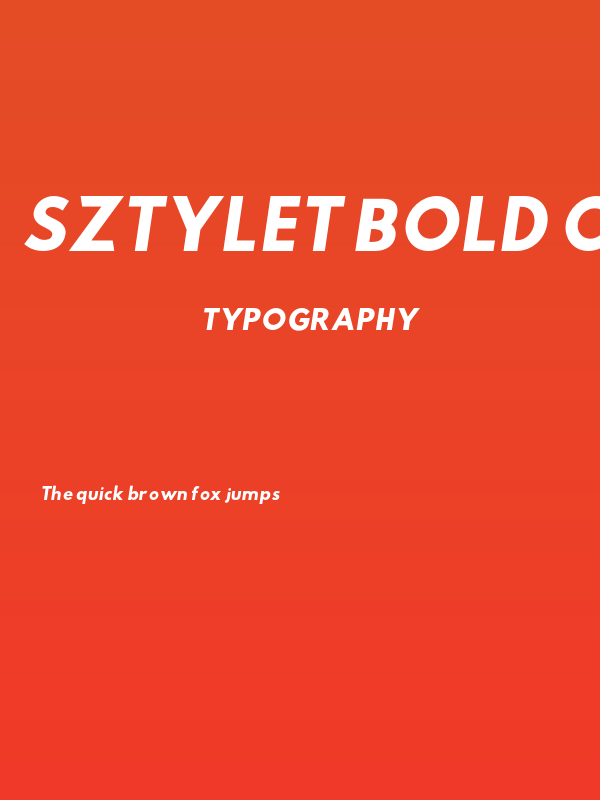 Sztylet Bold Oblique Poster