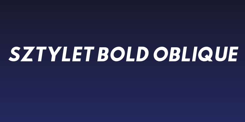 Sztylet Bold Oblique Social Header