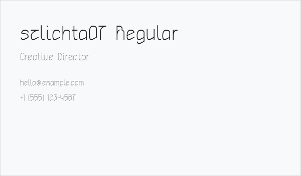 szlichta07 Regular Business Card