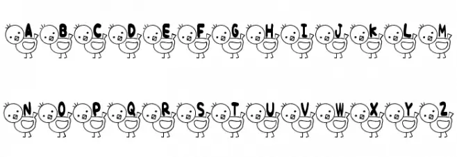 T-piyo Font Шрифта ВЕРХНИЙ