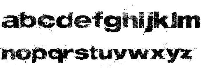 TABU Font LOWERCASE