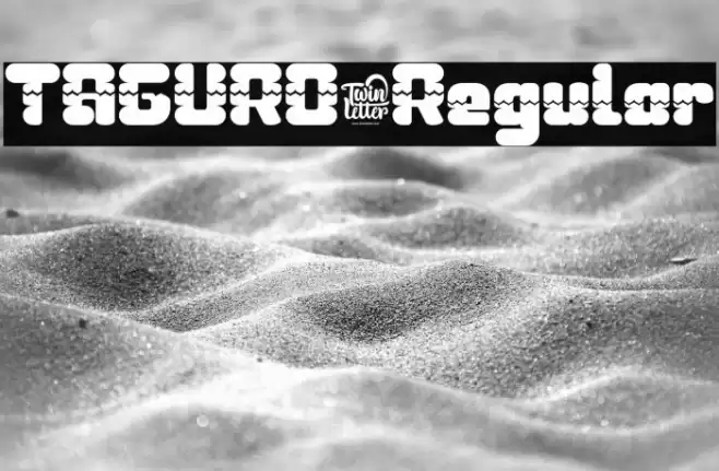 TAGURO-Regular Font examples