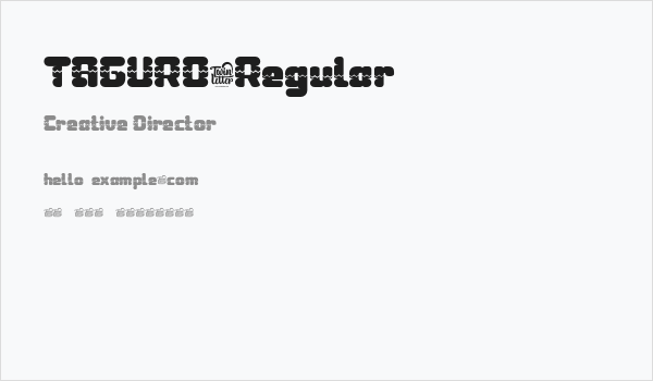 TAGURO-Regular Business Card