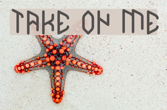 TAKE ON ME Font examples