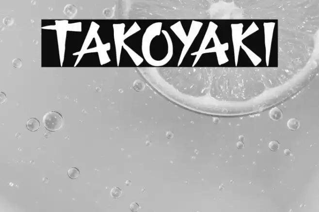 TAKOYAKI Шрифта examples