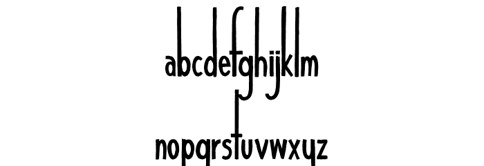 TALL & SLIM Font LOWERCASE