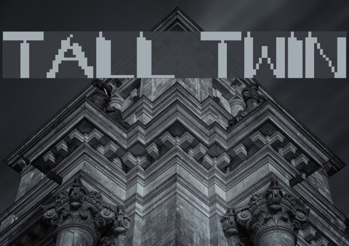 TALL TWIN Schriftart examples