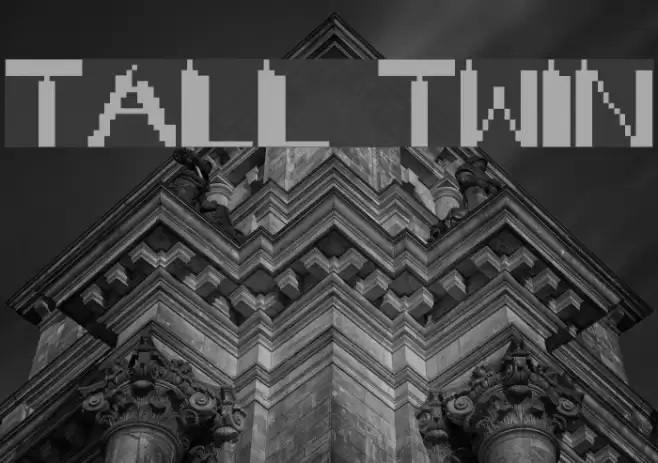 TALL TWIN Schriftart examples