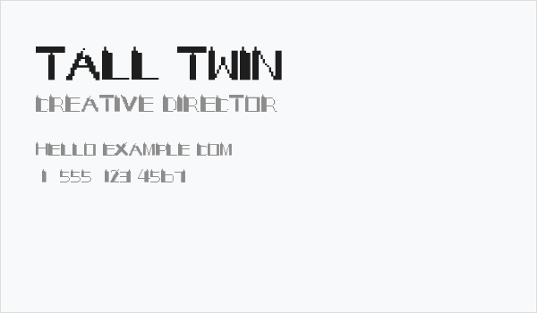 TALL TWIN Business Card