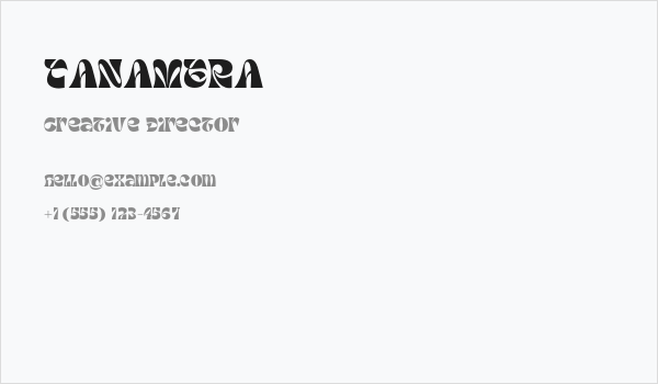 TANAMERA Business Card