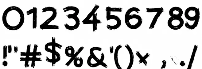 TANKTYPER Font OTHER CHARS