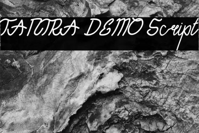 TANTRA DEMO Script Font examples