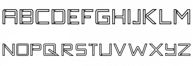 TANTRA Outline Font Litere mari