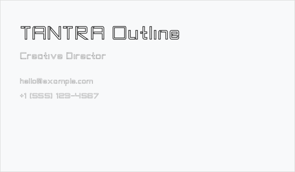 TANTRA Outline Business Card