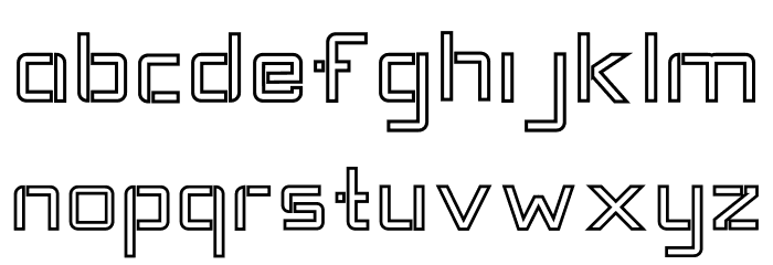 TANTRA Outline Font LOWERCASE