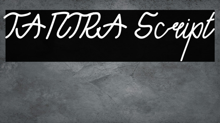 TANTRA Script Font examples
