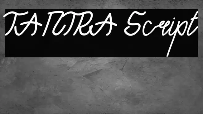 TANTRA Script Font examples