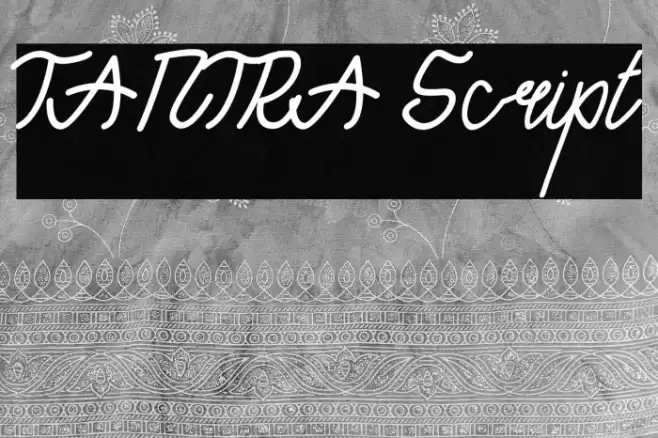 TANTRA Script Font examples