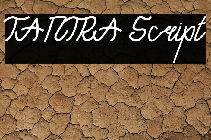 TANTRA Script Font examples