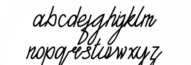 TANTRA Script Caratteri MINUSCOLO