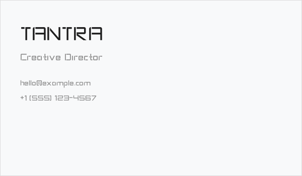 TANTRA Business Card