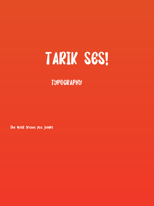 TARIK SES! Poster
