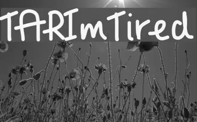 TARImTired Font examples