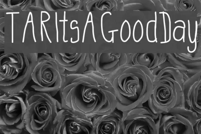 TARItsAGoodDay Font examples