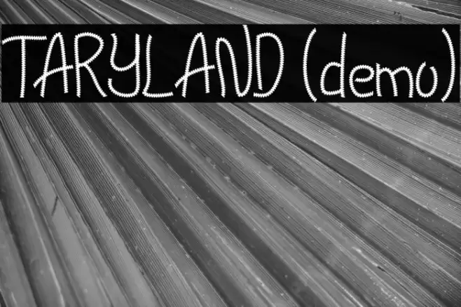 TARYLAND (demo) Font examples