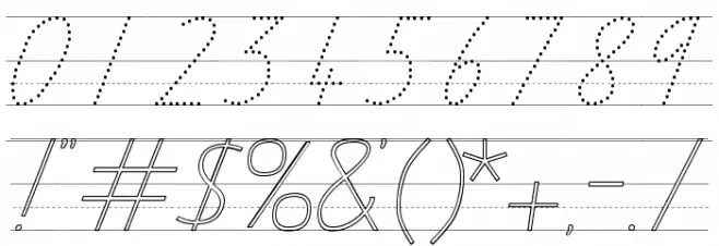 TAS Handwriting Guide Font OTHER CHARS