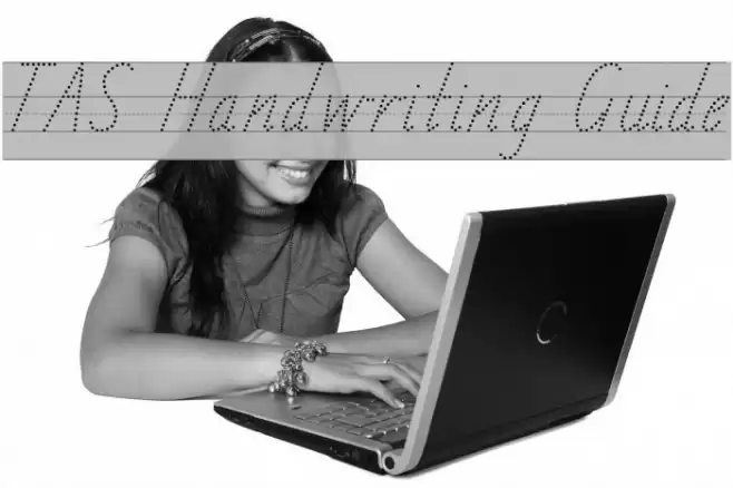 TAS Handwriting Guide Font examples