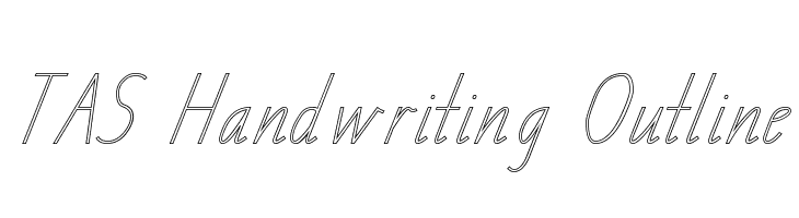 TAS Handwriting Outline Font