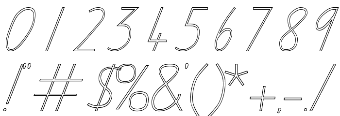 TAS Handwriting Outline Font OTHER CHARS