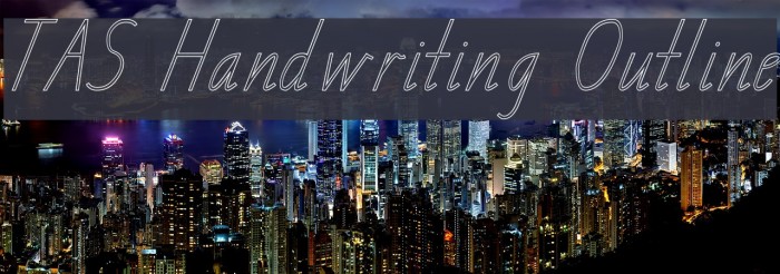 TAS Handwriting Outline Font examples