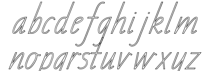 TAS Handwriting Outline Font LOWERCASE
