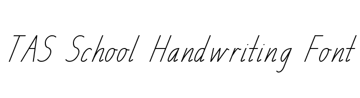 TAS School Handwriting Font Font