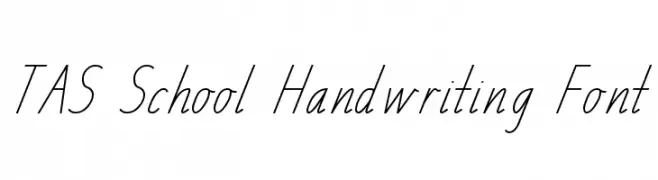 TAS School Handwriting Font  Frei Schriftart Herunterladen