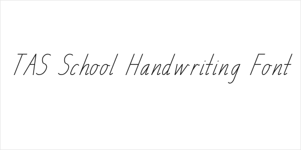 TAS School Handwriting Font Logo