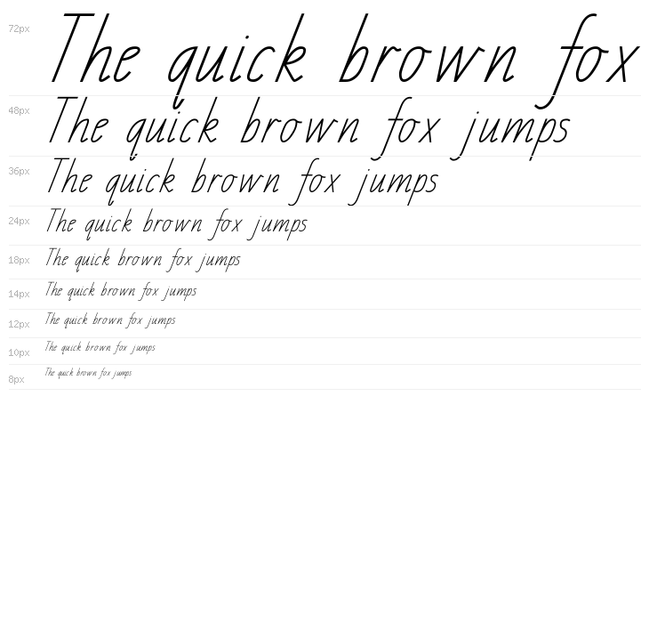 TAS School Handwriting Font Waterfall