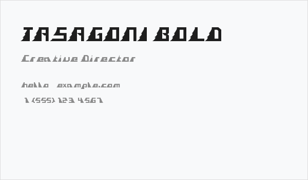 TASAGONI BOLD Business Card