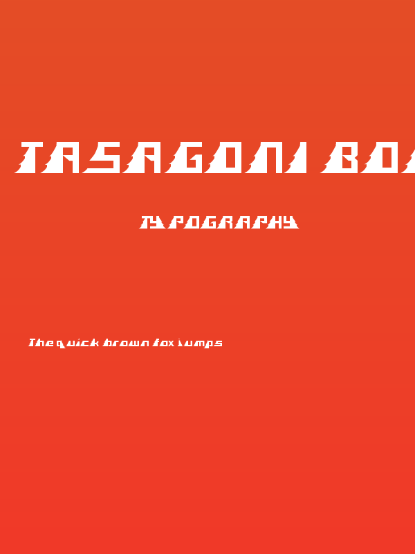 TASAGONI BOLD Poster