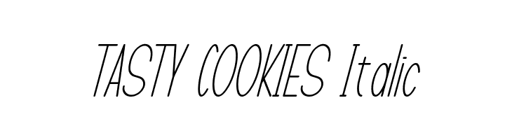 TASTY COOKIES Italic  Frei Schriftart Herunterladen