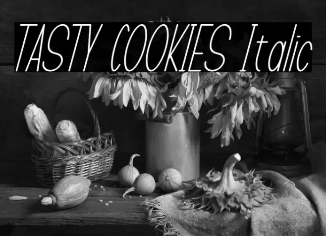 TASTY COOKIES Italic Caratteri examples